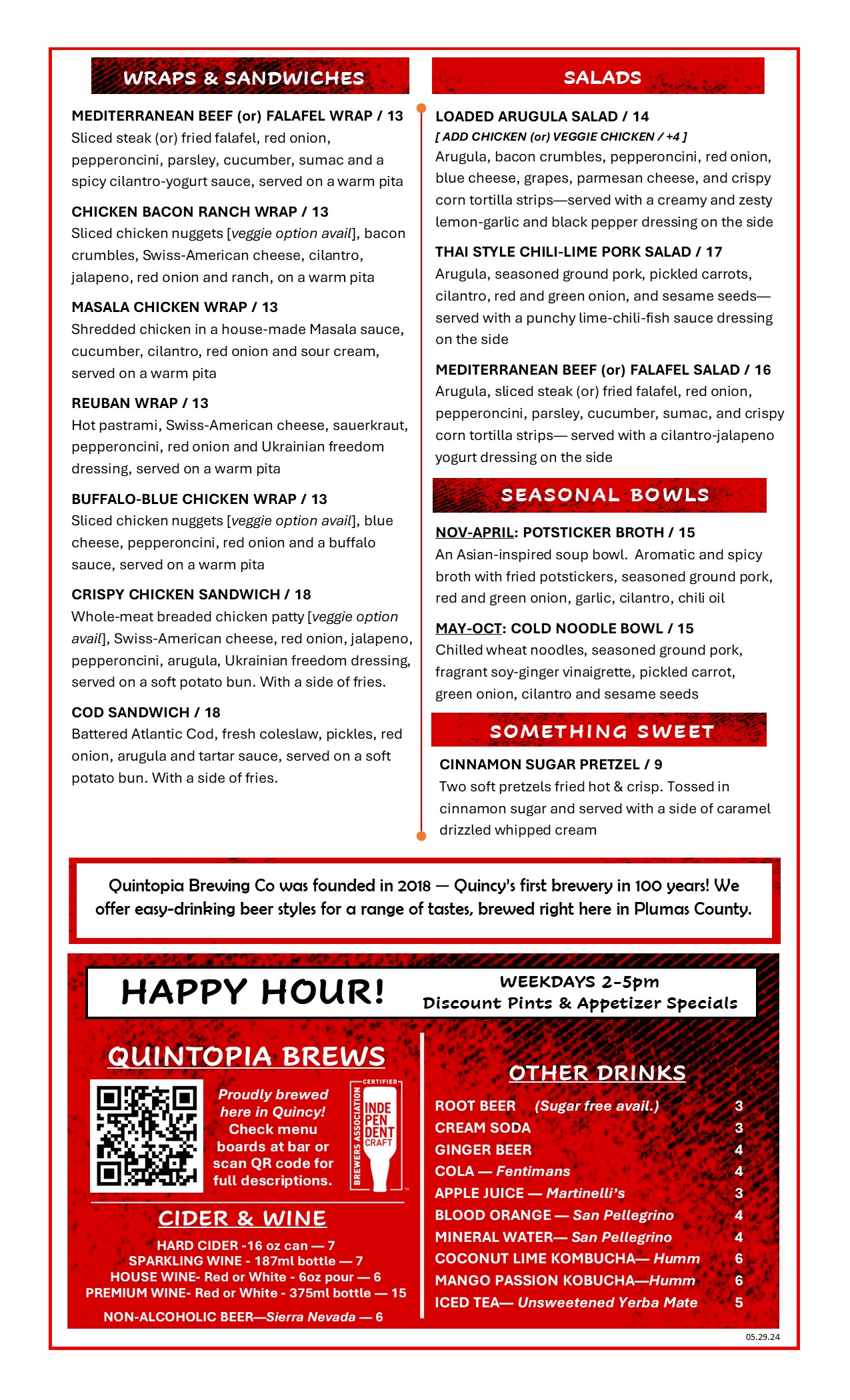 Quintopia Brewing Craft Brewery & Taproom Located in Quincy, CA